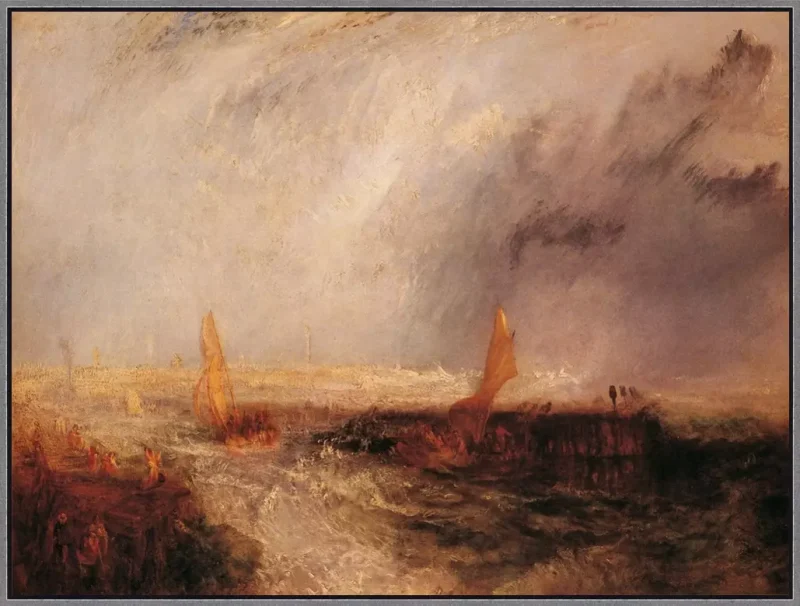 East End - Joseph William Turner - in baklijst Atelier zwart-zilver 10mm