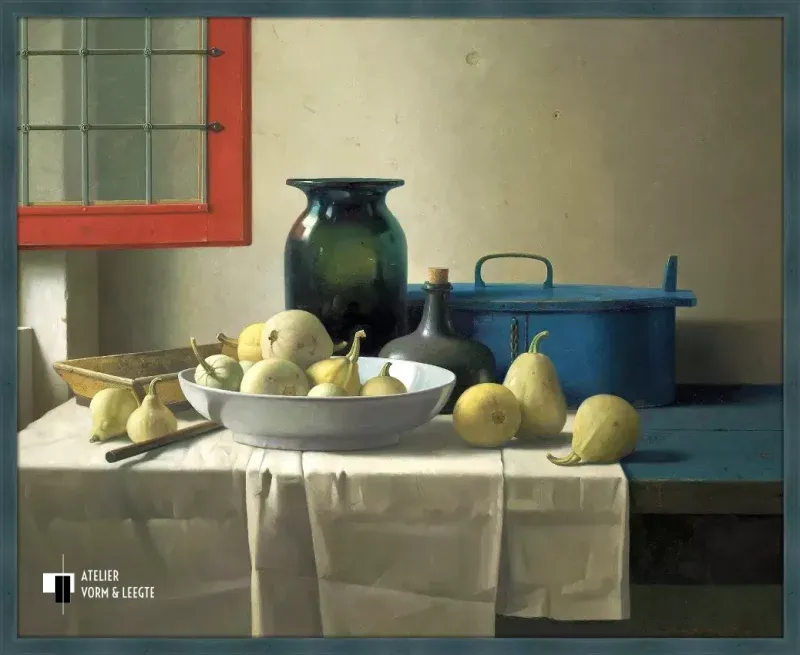 Stilleven met open raam - Henk Helmantel - voorbeeld in Landscape blauw 21mm