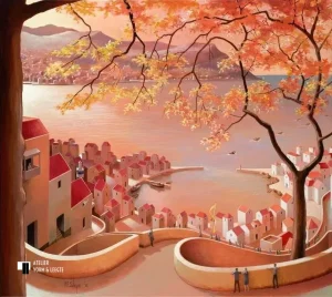 Tussen twee werelden - Michiel Schrijver - giclee op canvas