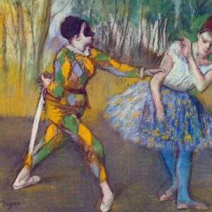 Harlekijn en Columbine - Edgar Degas - gicleekunst