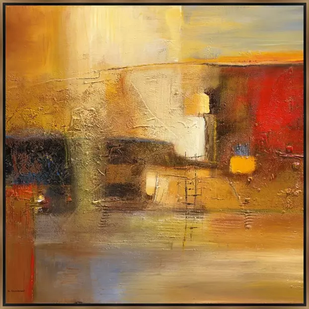 Sunbeam to Earth - Bea Danckaert - in baklijst Bazo Luxe zwart-goud 8mm