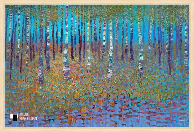 Aan de waterkant - Ton Dubbeldam - in baklijst Atelier naturel 10mm