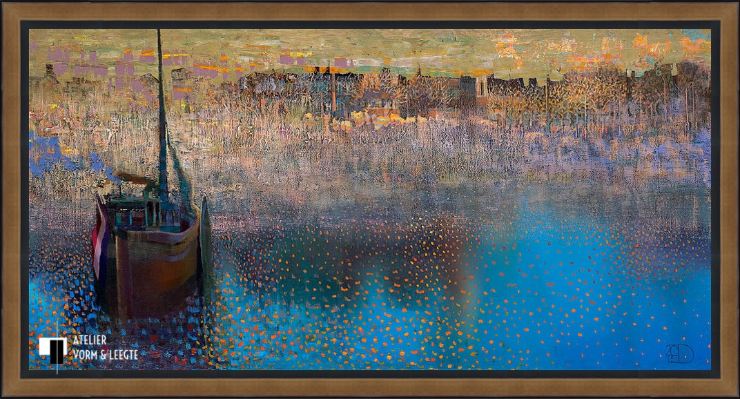 Awakening - Ton Dubbeldam - in baklijst Majory zwart-goud 24mm