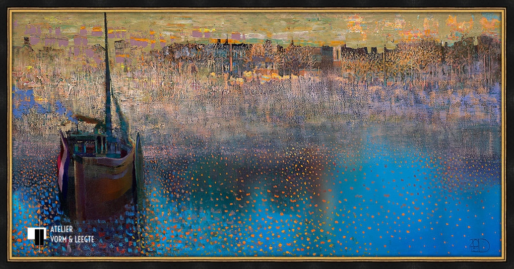 Awakening - Ton Dubbeldam - in sierlijst Chagall zwart-goud 20mm