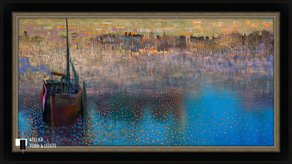 Awakening - Ton Dubbeldam - in sierlijst Luxor zwart-zilver 56mm