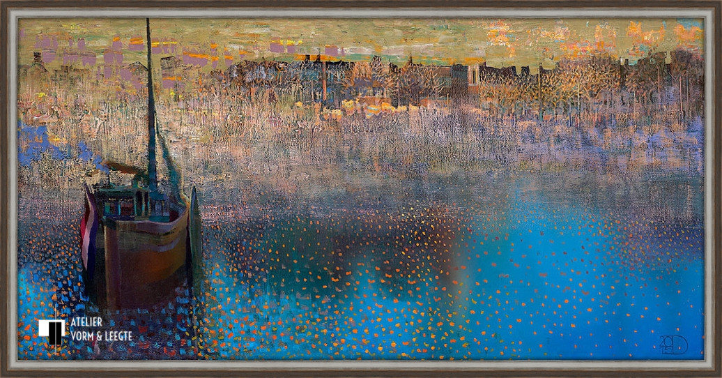 Awakening - Ton Dubbeldam - in sierlijst Vienna taupe-zilver 20mm