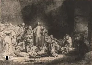 Honderd gulden prent - Rembrandt van Rijn - giclee op canvas