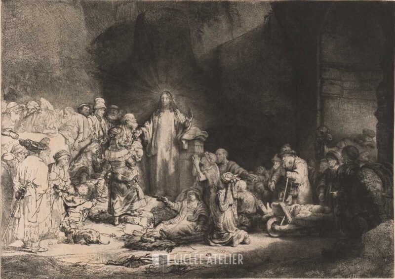 Honderd gulden prent - Rembrandt van Rijn - gicleekunst