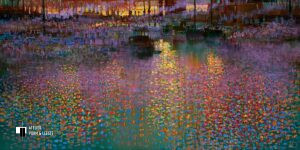 November Sunset - Ton Dubbeldam - giclee op canvas
