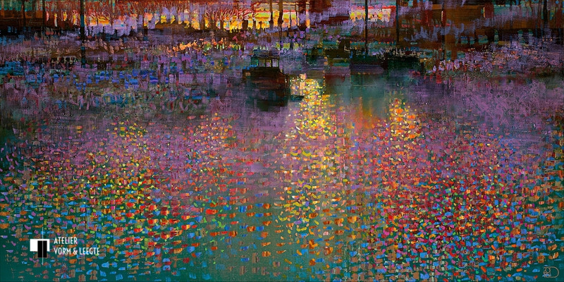 November Sunset - Ton Dubbeldam - giclee op canvas