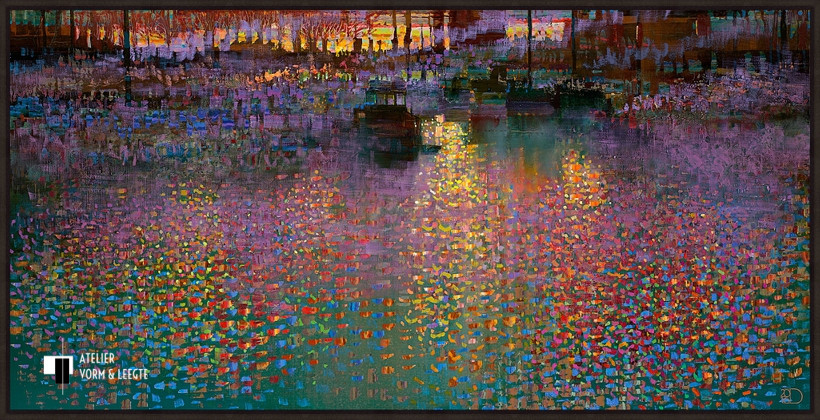 November Sunset - Ton Dubbeldam - in baklijst Atelier zwart 10mm
