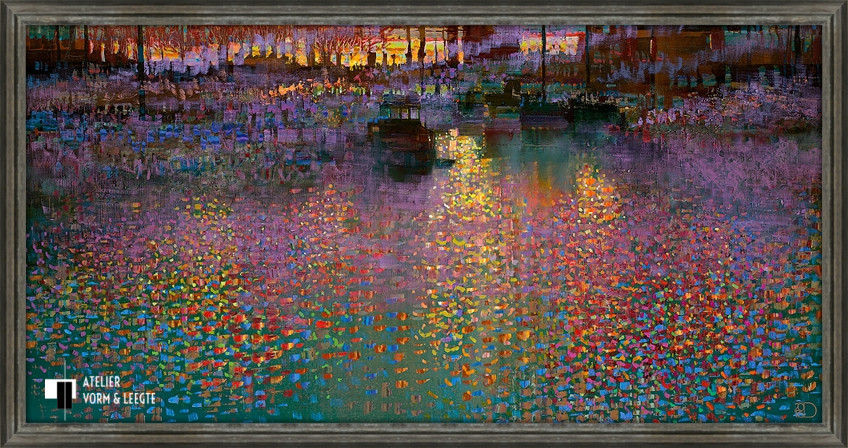 November Sunset - Ton Dubbeldam - in sierlijst Dafne donkerzilver 36mm