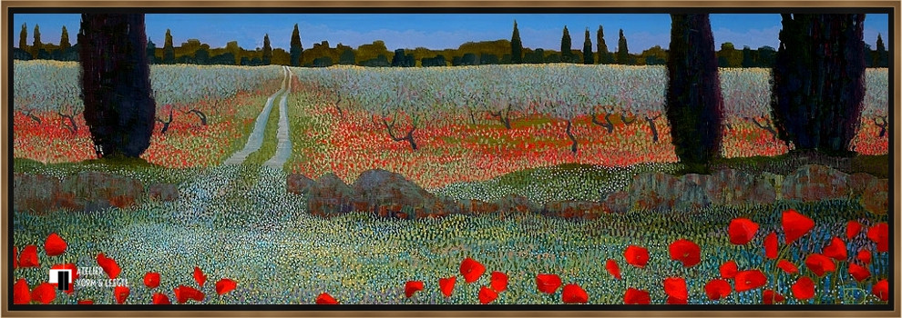 Provence - Ton Dubbeldam - in baklijst Bazo Luxe zwart-goud 9mm