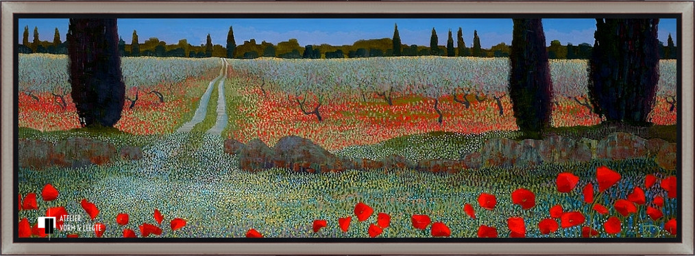 Provence - Ton Dubbeldam - in baklijst Majory zwart-zilver-rood 24mm