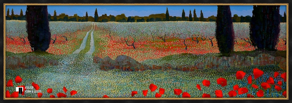 Provence - Ton Dubbeldam - in sierlijst Chagall zwart-goud 20mm