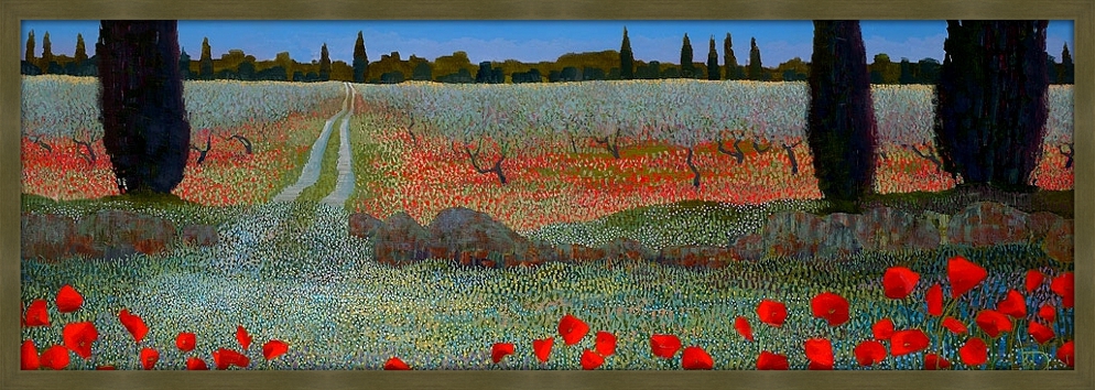 Provence - Ton Dubbeldam - in sierlijst Landscape olijfgroen 21mm