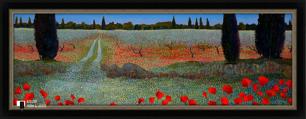 Provence - Ton Dubbeldam - in sierlijst Luxor zwart-zilver 56mm