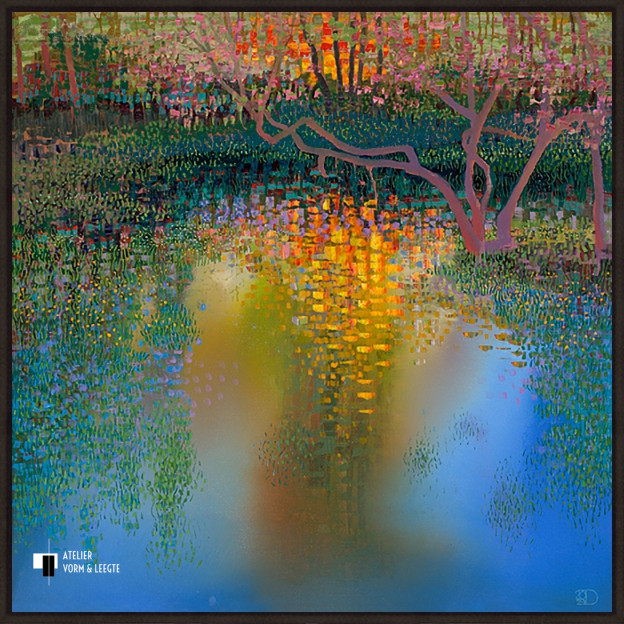 Watergarden - Ton Dubbeldam - in baklijst Atelier zwart 10mm