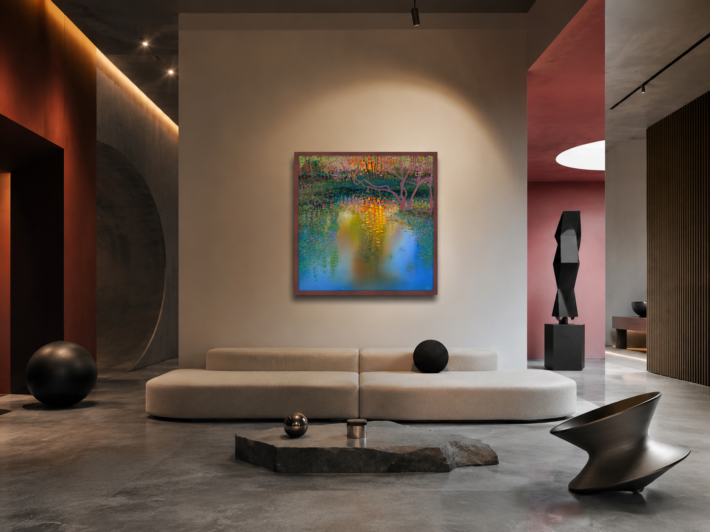 Watergarden van Ton Dubbeldam aan de wand