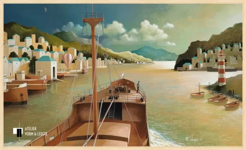 Augustusmaan - Michiel Schrijver - in baklijst Atelier naturel 10mm