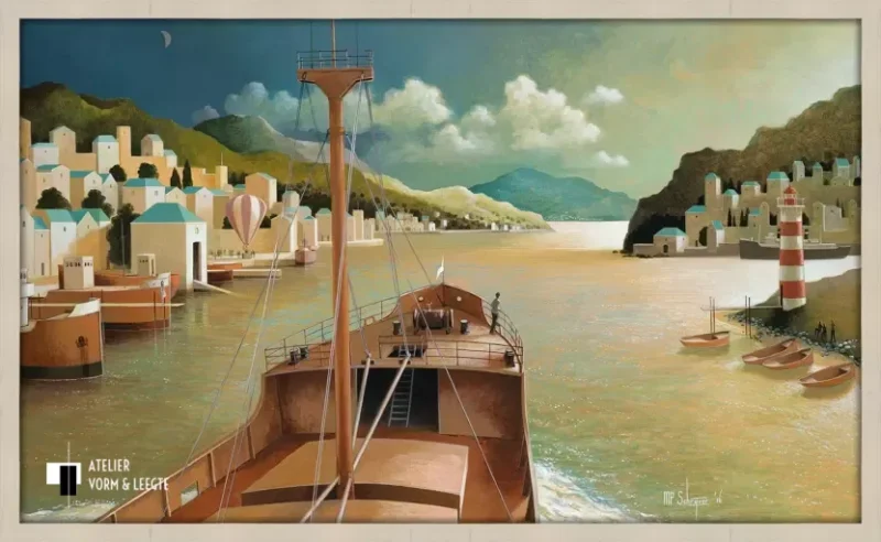 Augustusmaan - Michiel Schrijver - in sierlijst Madras plataan 20mm