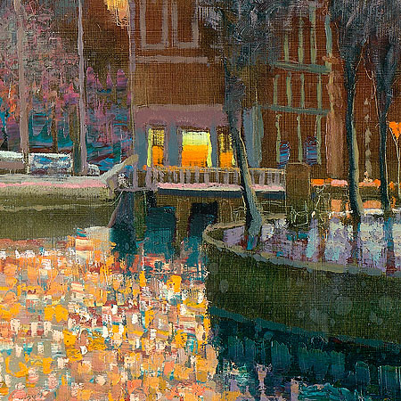 Hoge en Lage der Aa - Ton Dubbeldam - detail van schilderij