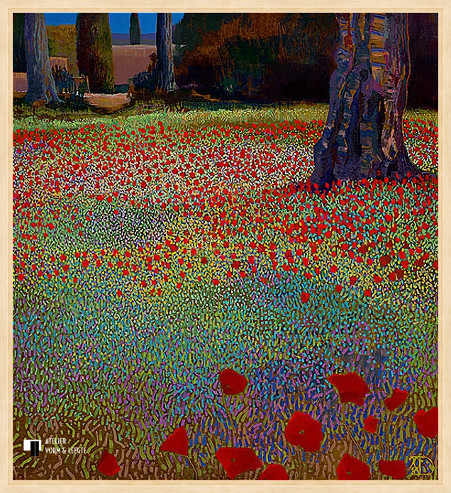 Le jardin de l'éternité - Ton Dubbeldam - in baklijst Atelier naturel 10mm