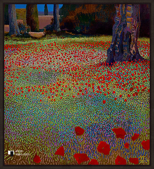 Le jardin de l'éternité - Ton Dubbeldam - in baklijst Atelier zwart 10mm