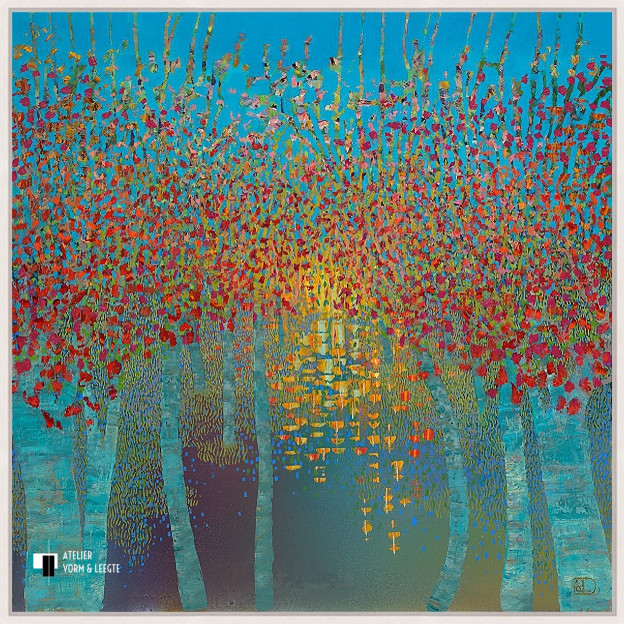 Sunset Reflection - Ton Dubbeldam - in baklijst Atelier whitewash 10mm