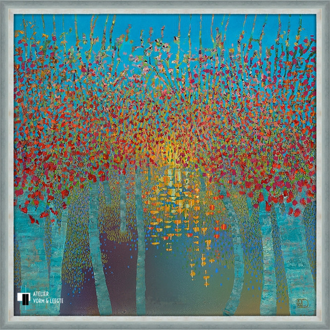 Sunset Reflection - Ton Dubbeldam - in sierlijst Canova grijs zilver 35mm