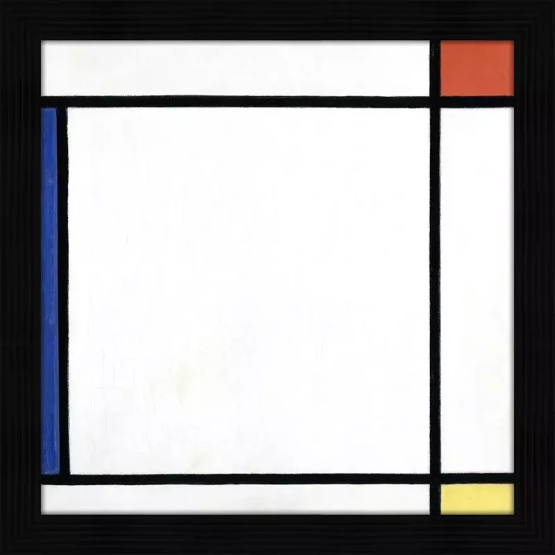 Compositie III met rood, geel en blauw - Piet Mondriaan - in sierlijst Deco 82mm