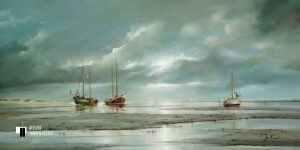 Droogvallen - Jan Kooistra - giclee op canvas