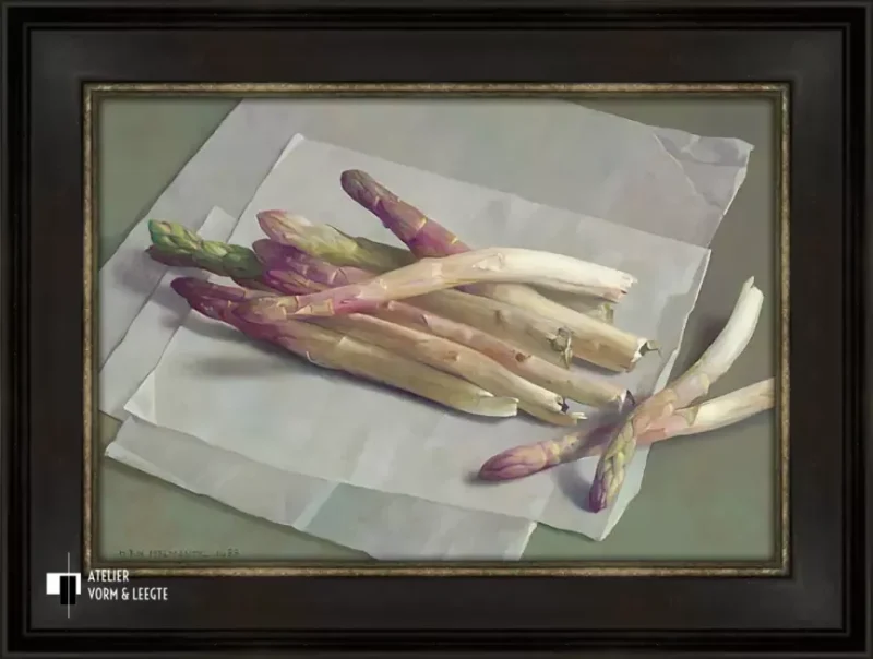 Asperges - Henk Helmantel - in sierlijst Epoque zwart-zilver 50mm