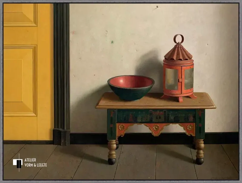 De keuken van de Weem in Westeremden - Henk Helmantel - in baklijst Atelier zwart-zilver 10mm