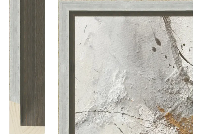 Baklijst Shape breed taupe zilver 18mm