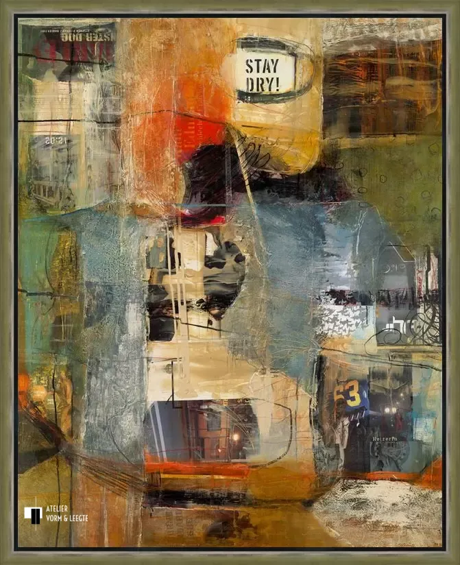 Stay Dry - Mercedes Felgueres - in baklijst Portofino zilvergroen 32mm