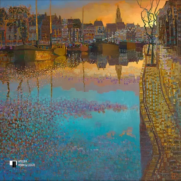 The Golden Tower - Ton Dubbeldam - giclee op canvas