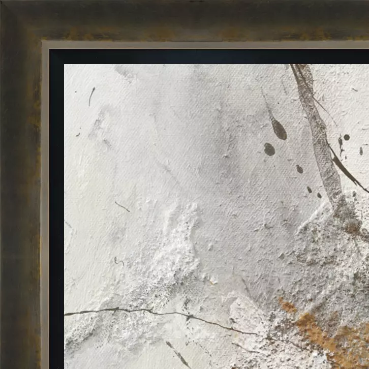 Portofino baklijst oudzilver zwart met inleg