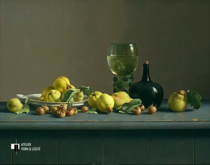 Stilleven met grote roemer en kweeperen - Henk Helmantel - giclee