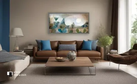 Oceanisch Landschap van Paul Klee aan de wand