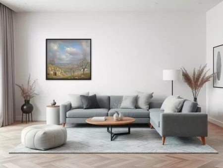 Mergelland van Patrick Creyghton aan de wand