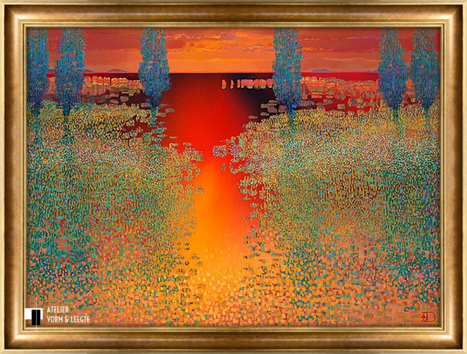 Mystic Garden - Ton Dubbeldam - in sierlijst Palladio antiek goud 70mm