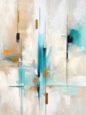 Echoes of Aqua and Gold - Alpenglow Workshop - giclee op canvas