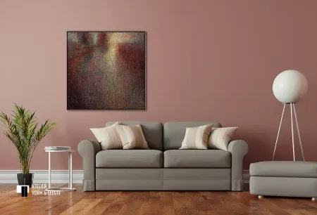 Weg, bomen, sloot - van Henrie Vogel - aan de wand