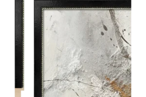 Schilderijlijst - Opera recht zwart met zilverkraal - 20mm