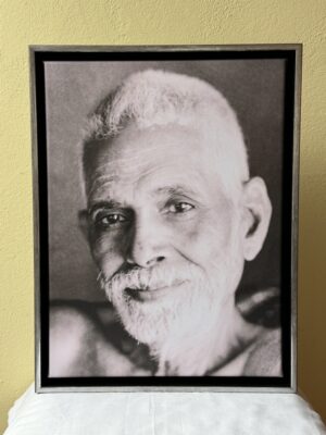 Introspection in sepia - Ramana Maharshi - 30x40cm - in Roma zwart zilver hg