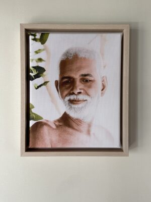 To Look Down - Ramana Maharshi - 20 x 25 cm - in baklijst Atelier whitewash