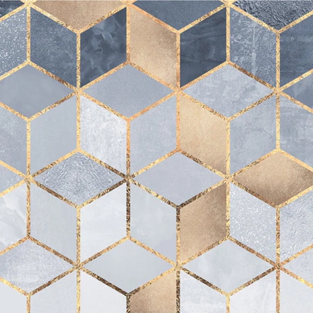 Elisabeth Fredriksson - detail van Soft Blue Gradient Cubes